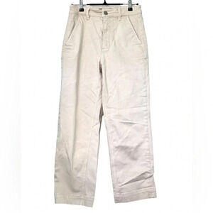 Everlane cropped straight jeans off white/sand